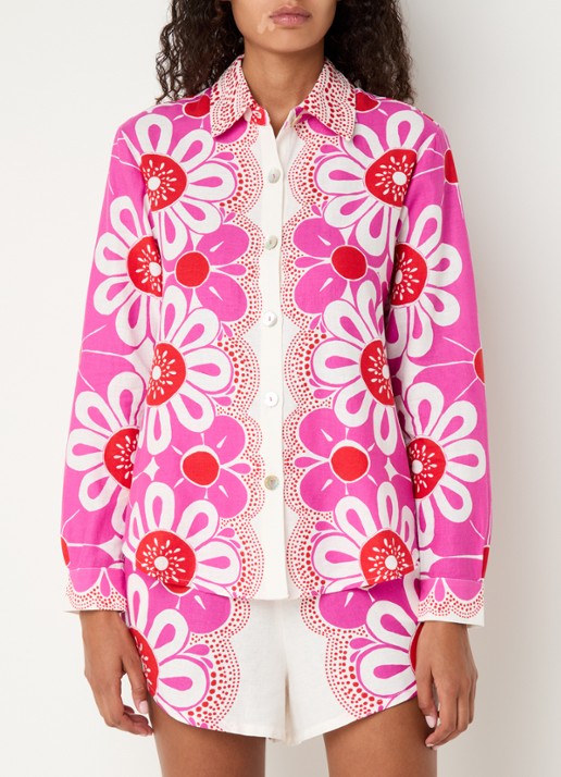 Farm Rio Maia blouse in linnenblend met bloemenprint