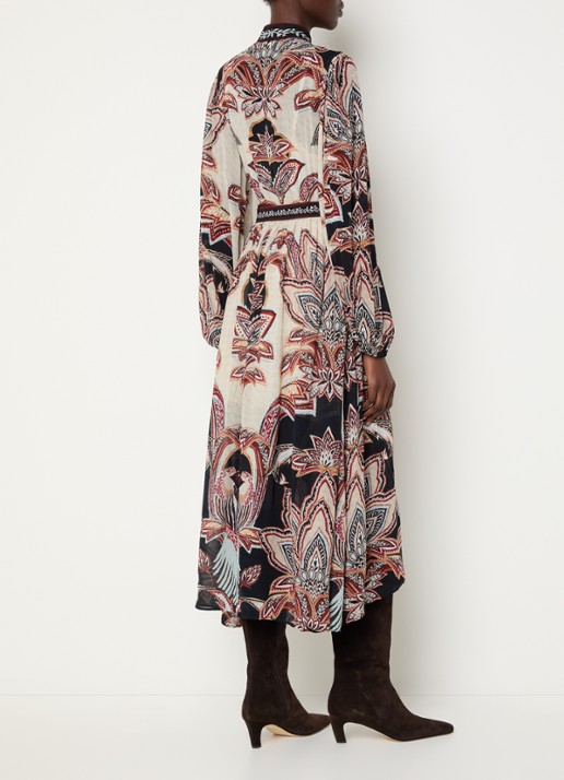 Farm Rio Maxi jurk met print - achterkant beige