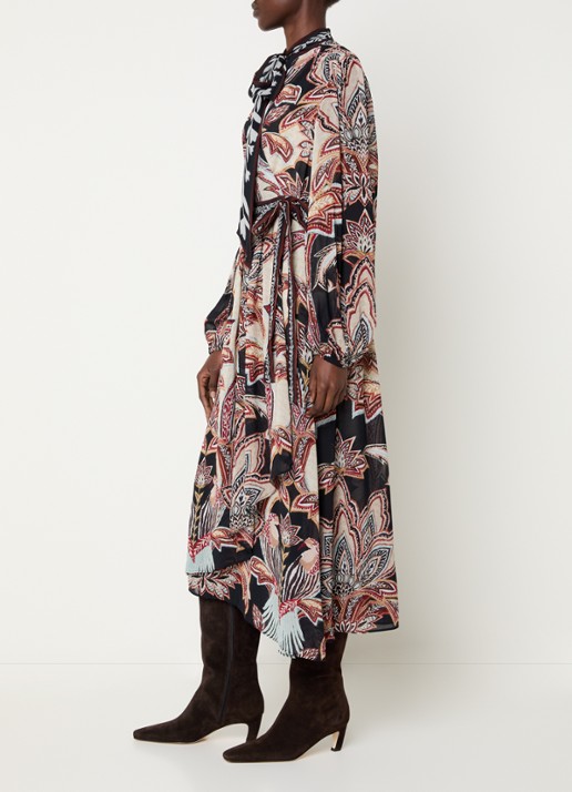 Farm Rio Maxi jurk met print - voorkant 3 beige
