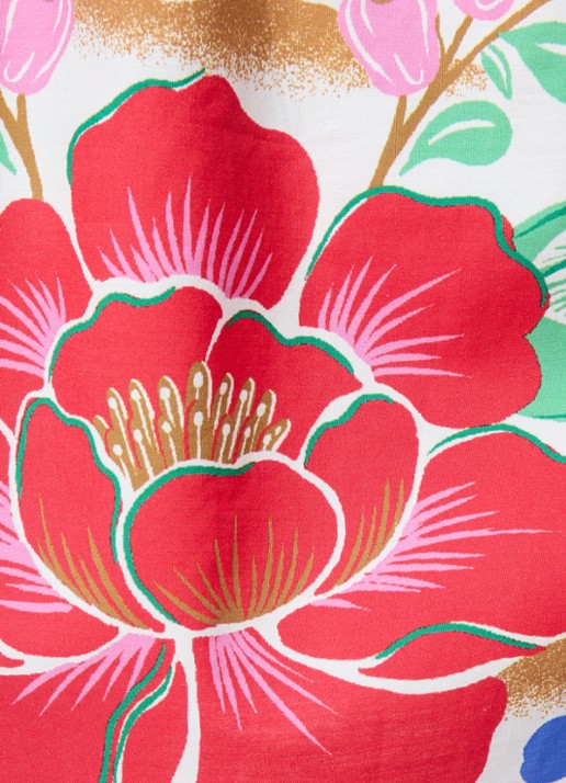 Farm Rio Midi jurk met print en steekzakken - detail 5 gebroken wit