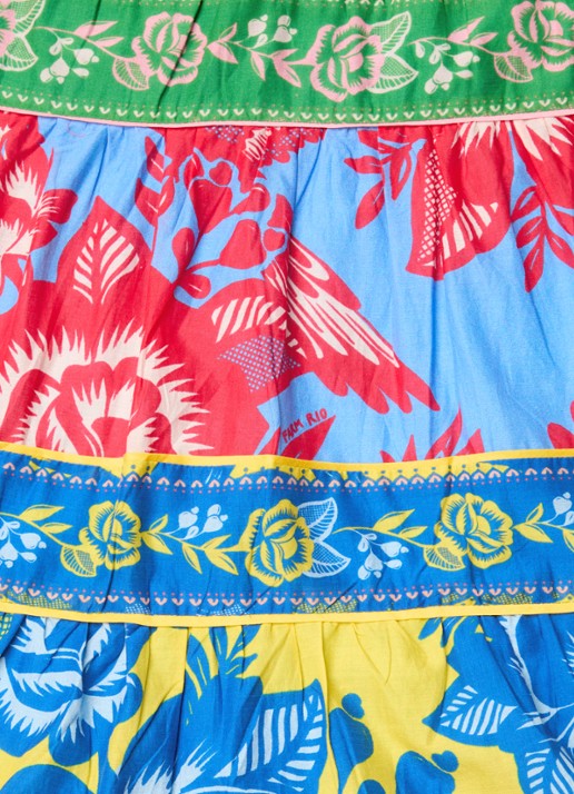 Farm Rio Midi jurk met print - detail 4 blauw