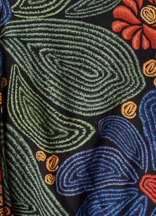 Farm Rio Mini blousejurk met bloemenprint en ceintuur - detail 5 rood