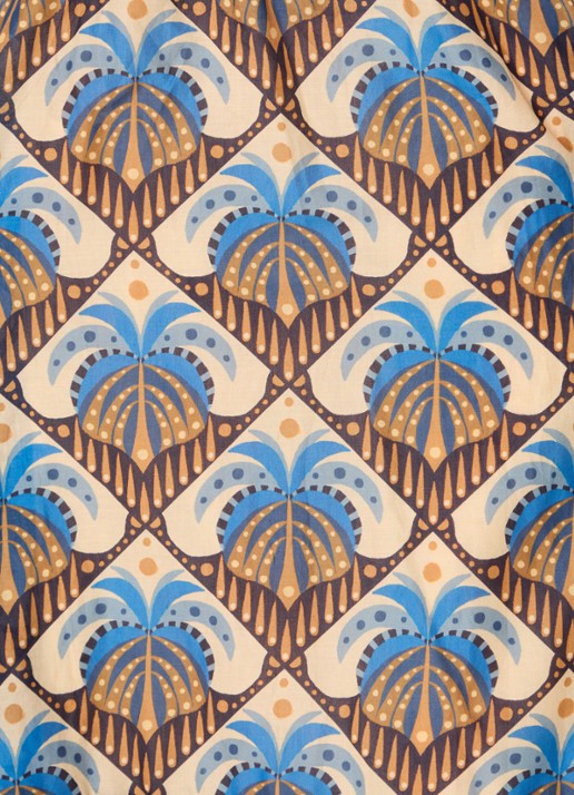 Farm Rio Mini blousejurk met print en strikceintuur - detail 5 beige