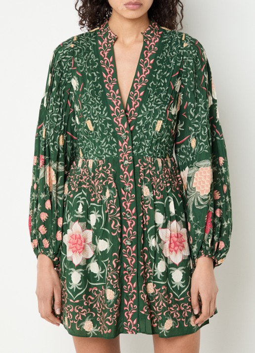 Farm Rio Mini blousejurk met print