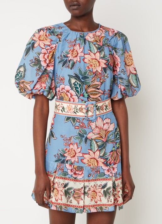 Farm Rio Mini tuniekjurk met bloemenprint en ceintuur