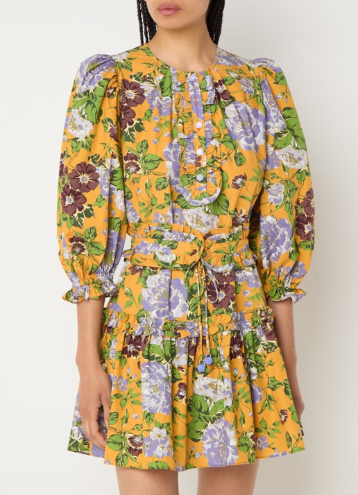 Farm Rio Mini tuniekjurk met bloemenprint en strikceintuur