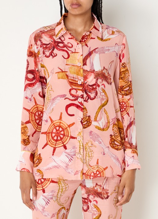 Farm Rio Nautical Wonder blouse met print