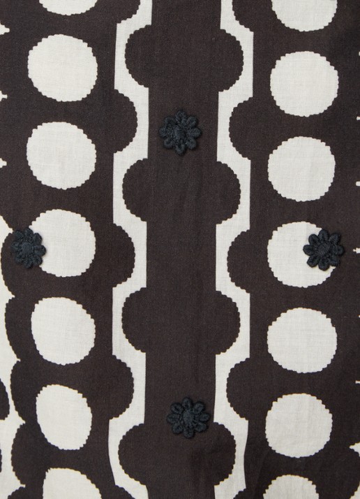 Farm Rio Palermo crop top met bloemenprint en pofmouw - detail 5 zwart