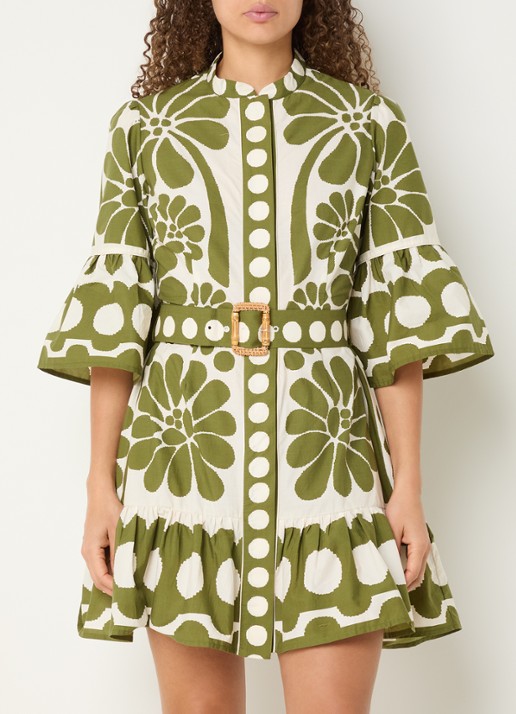 Farm Rio Palermo mini jurk met ceintuur en print