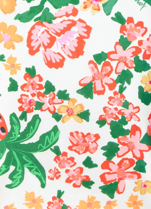 Farm Rio Playsuit met bloemenprint en ceintuur  - detail 3 orange