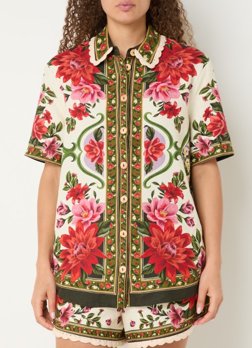 Farm Rio Rio Sand blouse met print