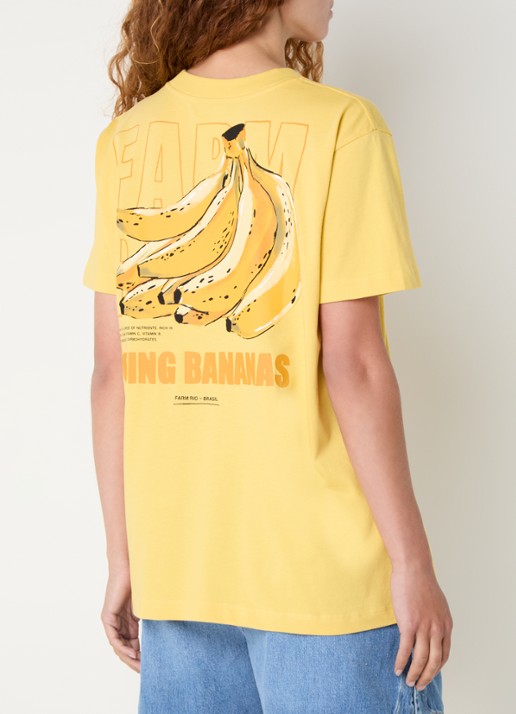 Farm Rio T-shirt met front- en backprint - detail 4 geel