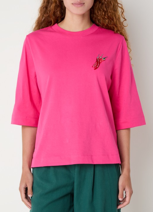 Farm Rio T-shirt met front- en backprint - achterkant roze