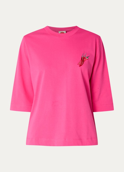 Farm Rio T-shirt met front- en backprint - voorkant 3 roze