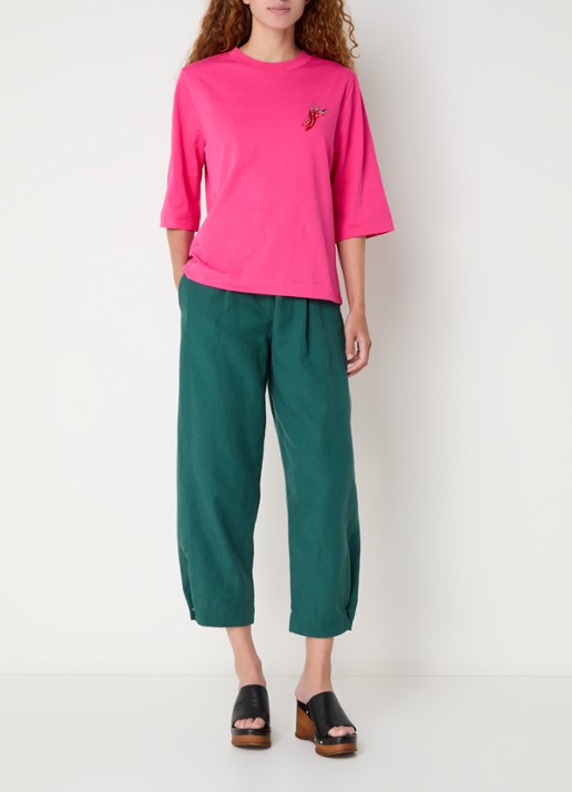 Farm Rio T-shirt met front- en backprint - voorkant 4 roze