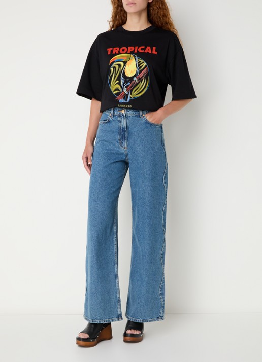 Farm Rio T-shirt met print - voorkant 4 zwart