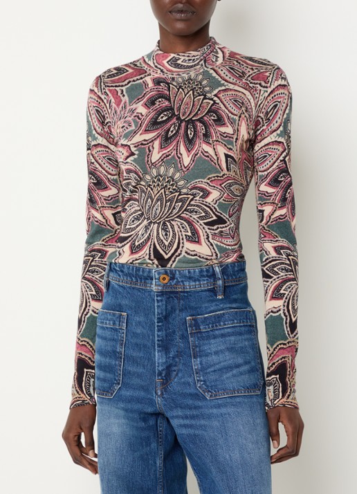 Farm Rio Top met print en ronde hals