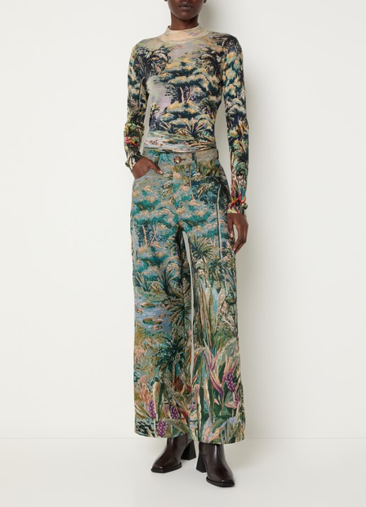 Farm Rio Top met print en ronde hals - voorkant 3 lila