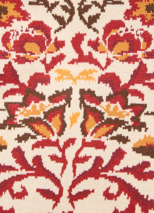 Farm Rio Toucans fijngebreide crop top met bloemenprint - detail 5 donkerrood