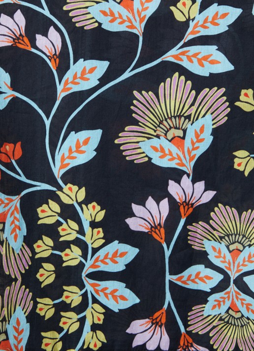 Farm Rio Wide fit jumpsuit met bloemenprint en steekzakken - detail 3 zwart