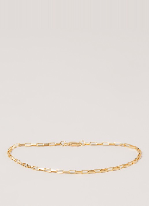 Fashionology Long Link schakelarmband verguld - voorkant 4 goud