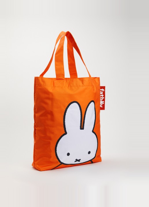 Fatboy Carry-All Nijntje shopper met logo en print - achterkant orange