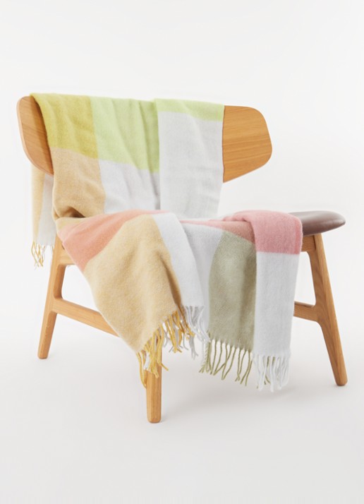 Fatboy Colour Blend plaid van wol met ruitdessin 130 x 185 cm - voorkant 2 multicolor