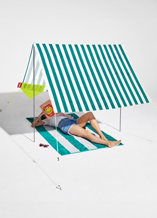 Fatboy Miasun draagbare strandtent 150 x 220 cm - voorkant 2 indigo