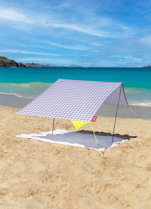 Fatboy Miasun draagbare strandtent 150 x 220 cm - voorkant 2 lila