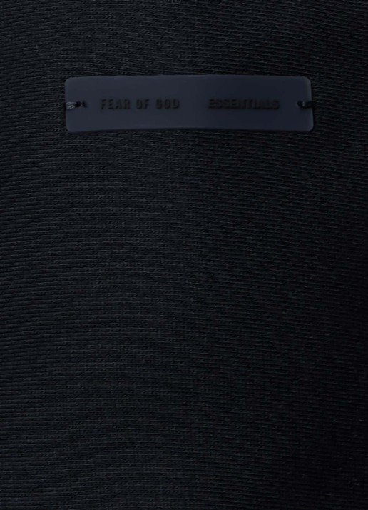Fear of God Essentials AS25 hoodie met flock logoprint - detail 6 zwart