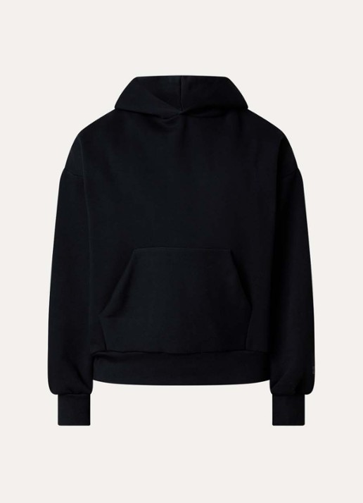 Fear of God Essentials AS25 hoodie met flock logoprint - voorkant 2 zwart