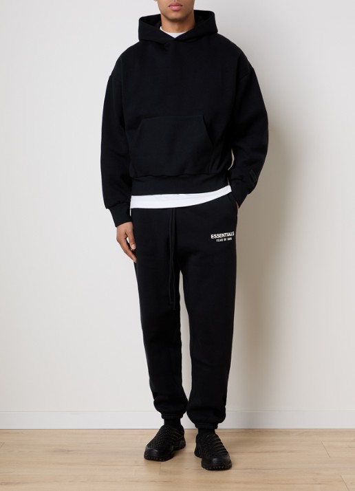 Fear of God Essentials AS25 loose fit joggingbroek met logo - voorkant 3 zwart