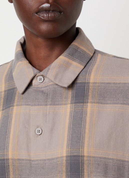 Fear of God Essentials Blouse met ruitdessin - detail 4 donkerbeige