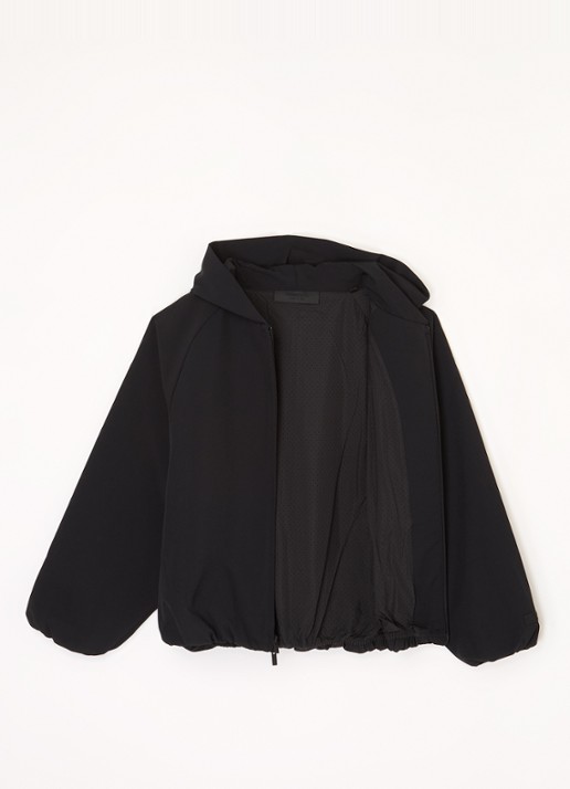 Fear of God Essentials Bomberjack met capuchon - voorkant 3 zwart