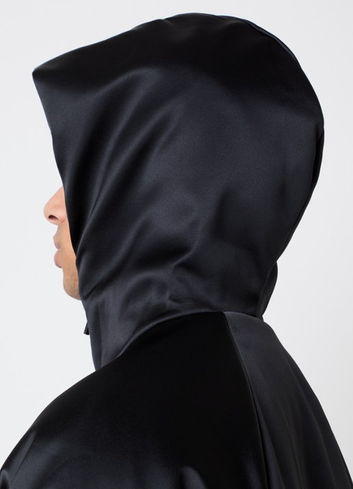 Fear of God Essentials Gewatteerd jack met capuchon - detail 2 zwart