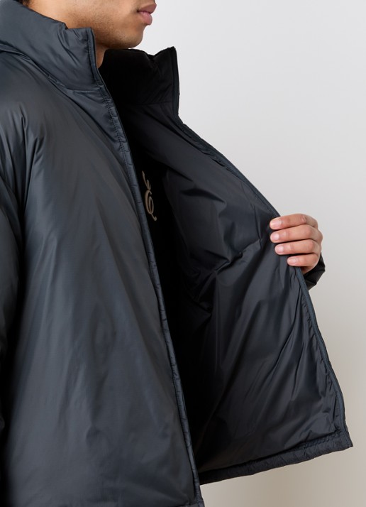 Fear of God Essentials Gewatteerd jack met donsvulling en steekzakken - detail 4 antraciet