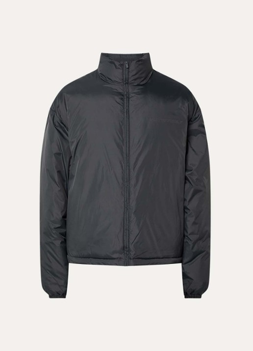 Fear of God Essentials Gewatteerd jack met donsvulling en steekzakken - voorkant antraciet
