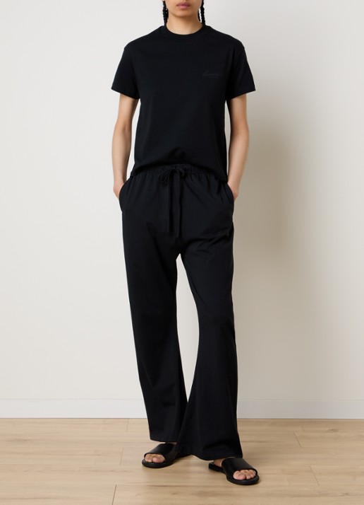 Fear of God Essentials High waist flared fit broek met steekzakken - voorkant 2 zwart