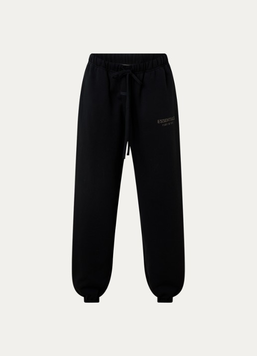 Fear of God Essentials High waist tapered fit joggingbroek met logo - voorkant 2 zwart