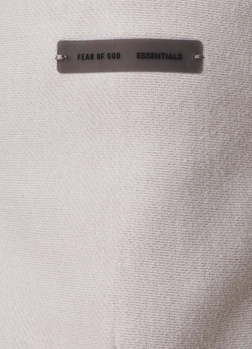 Fear of God Essentials Hoodie met flockprint - detail 6 grijs