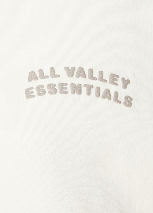 Fear of God Essentials Hoodie met front- en backprint - detail 6 creme