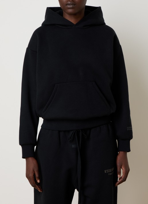 Fear of God Essentials Hoodie met gemêleerd dessin - achterkant zwart