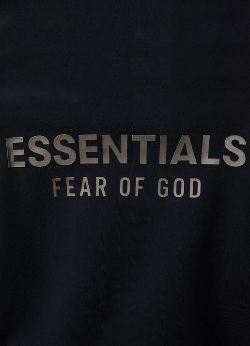 Fear of God Essentials Hoodie met gemêleerd dessin - detail 6 zwart
