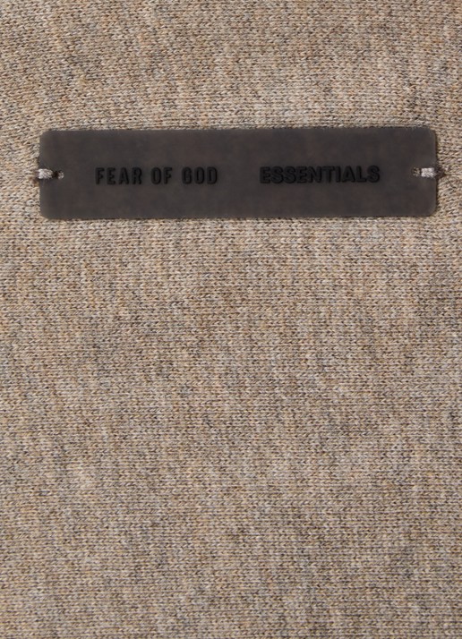 Fear of God Essentials Hoodie met gemêleerd dessin - detail 4 donkerbeige