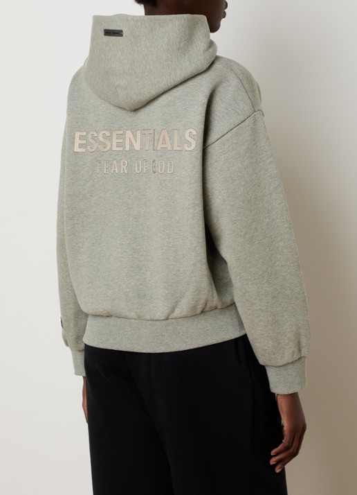 Fear of God Essentials Hoodie met gemêleerd dessin - detail 4 grijs