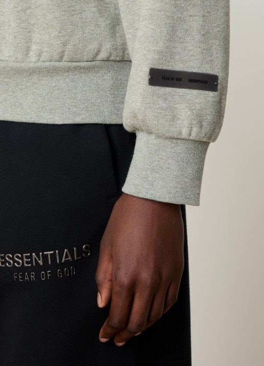 Fear of God Essentials Hoodie met gemêleerd dessin - detail 6 grijs
