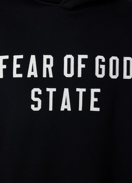 Fear of God Essentials Hoodie met logoborduring - detail 6 zwart