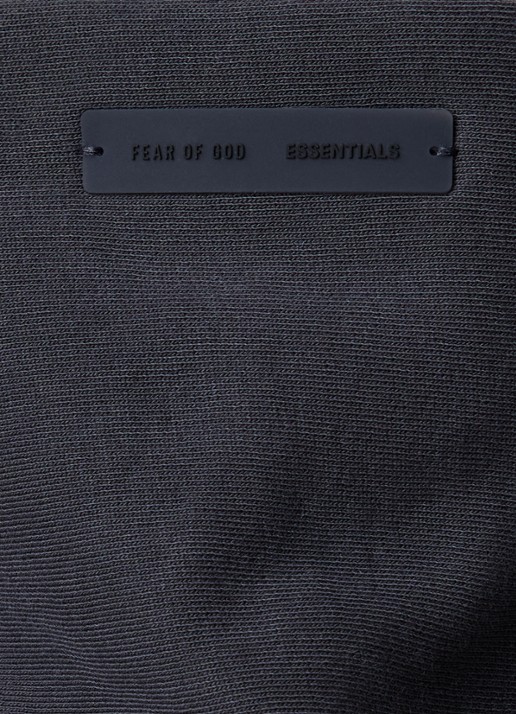 Fear of God Essentials Hoodie met logoborduring - detail 3 antraciet