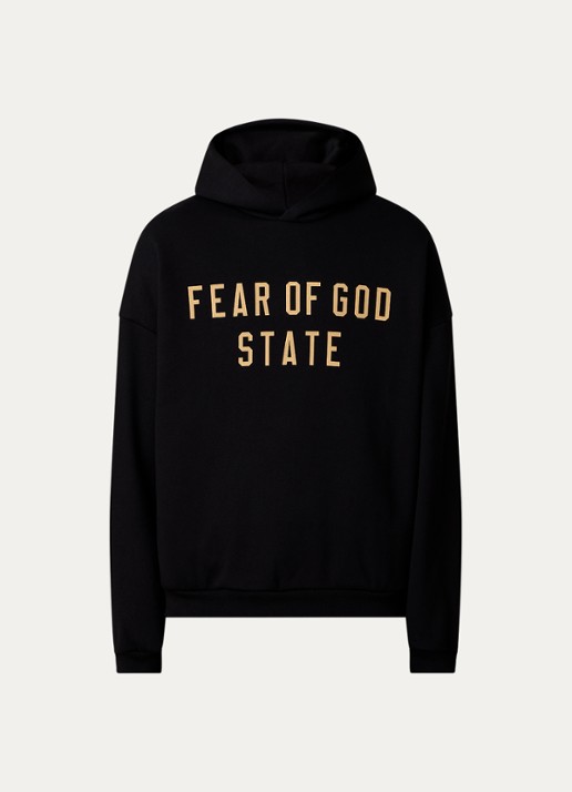 Fear of God Essentials Hoodie met logoprint - voorkant 2 zwart