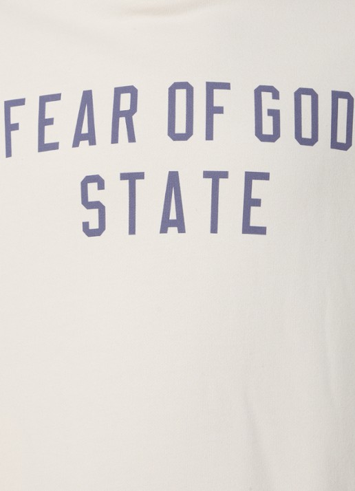 Fear of God Essentials Hoodie met logoprint - detail 4 creme